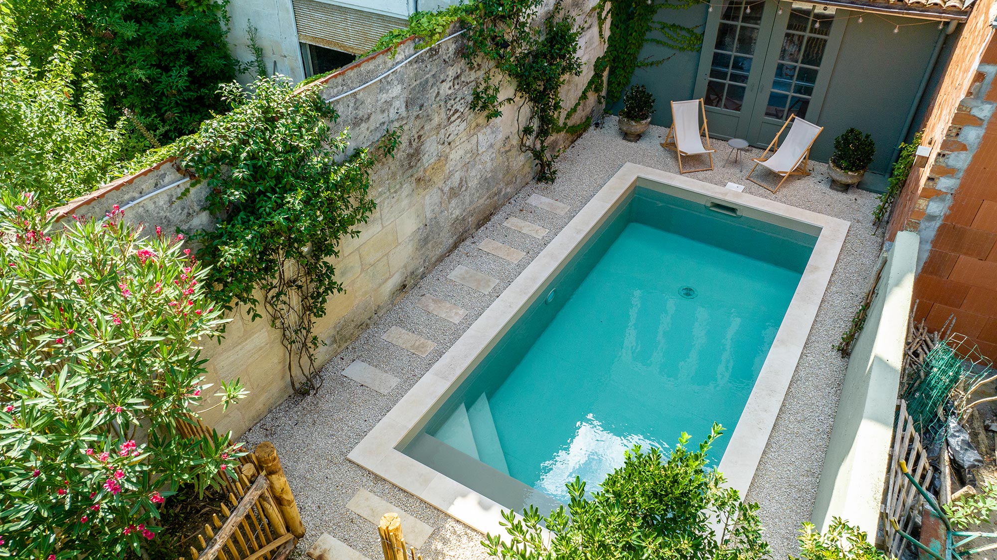 Construction d'une piscine d'échoppe à Bordeaux Nansouty