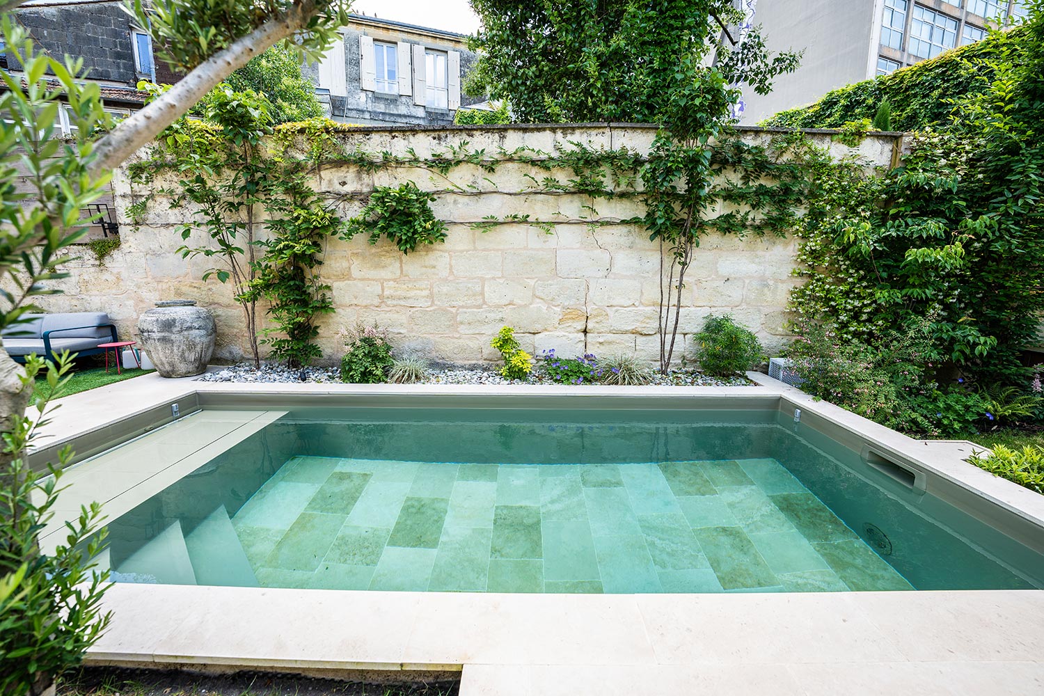 Construction d'une piscine d'échoppe à Bordeaux Chartrons