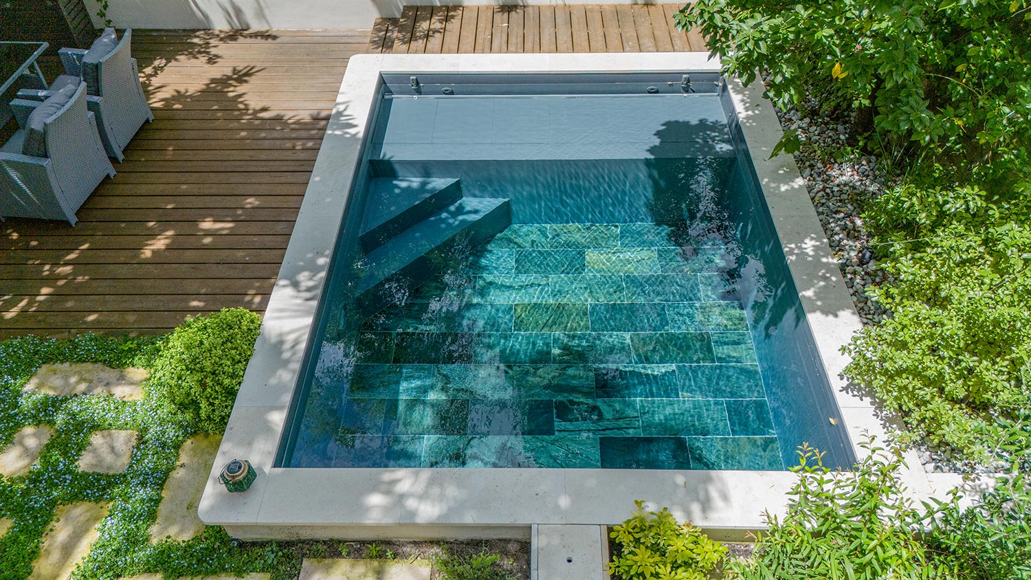 Construction d'une piscine d'échoppe à Bordeaux Saint Augustin